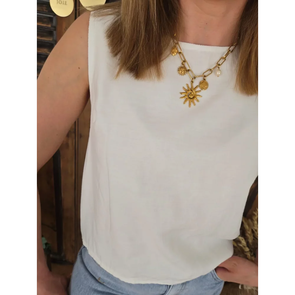 Blouse Perrine blanche dos dentelle