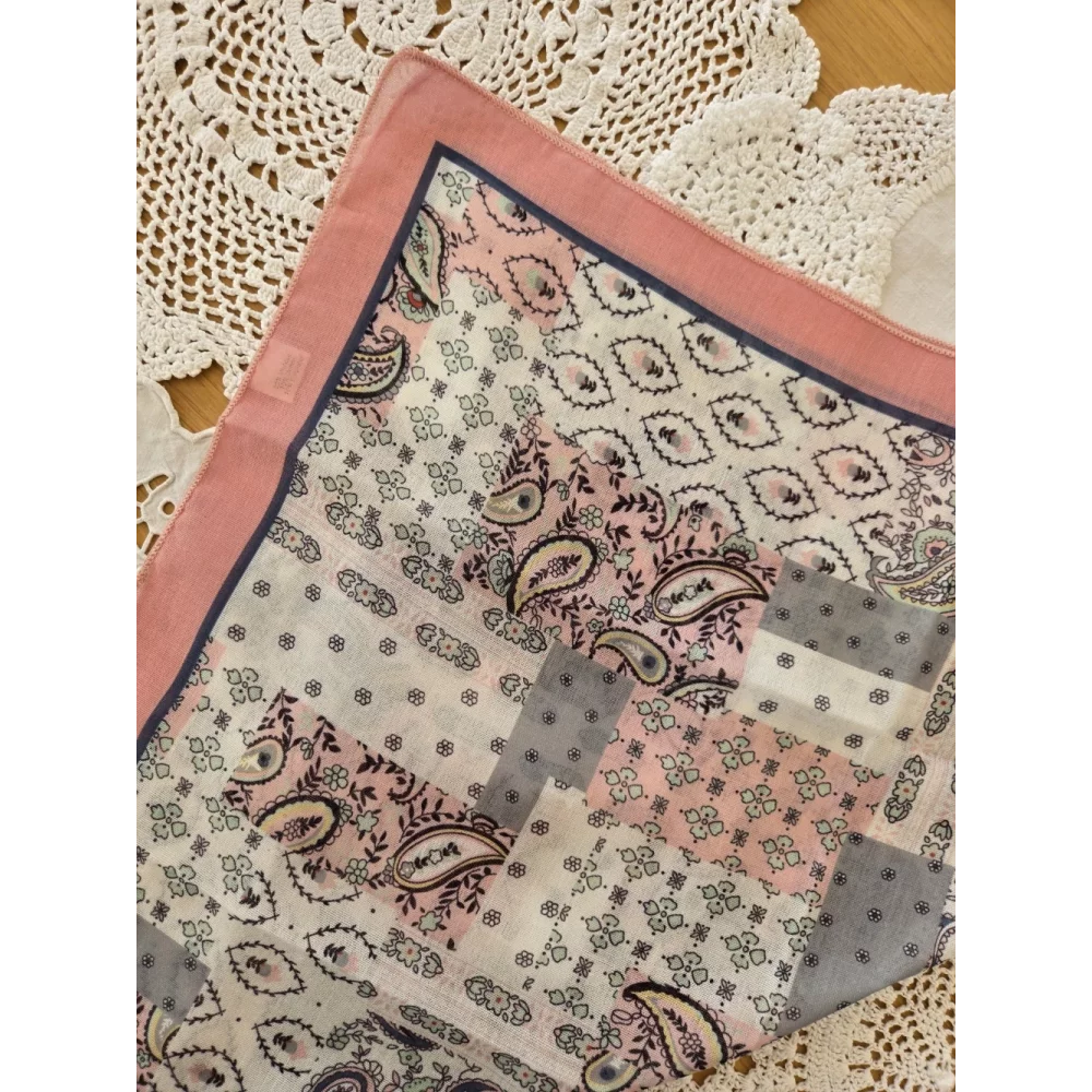 Foulard carré coton viscose rose