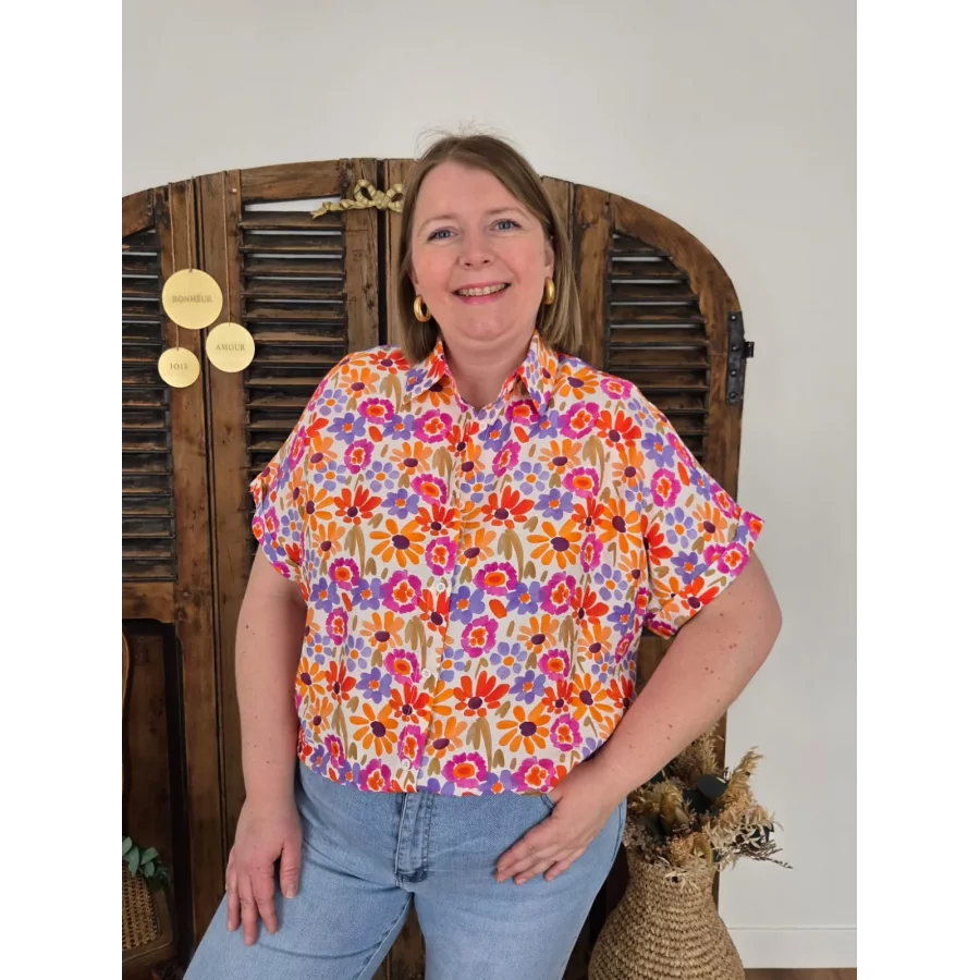 Chemise Ingrid fleurs colorées