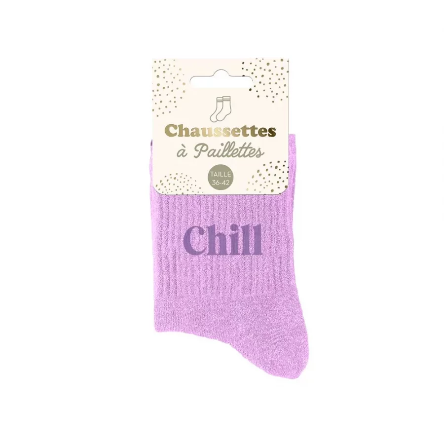 Chaussettes à paillettes Chill