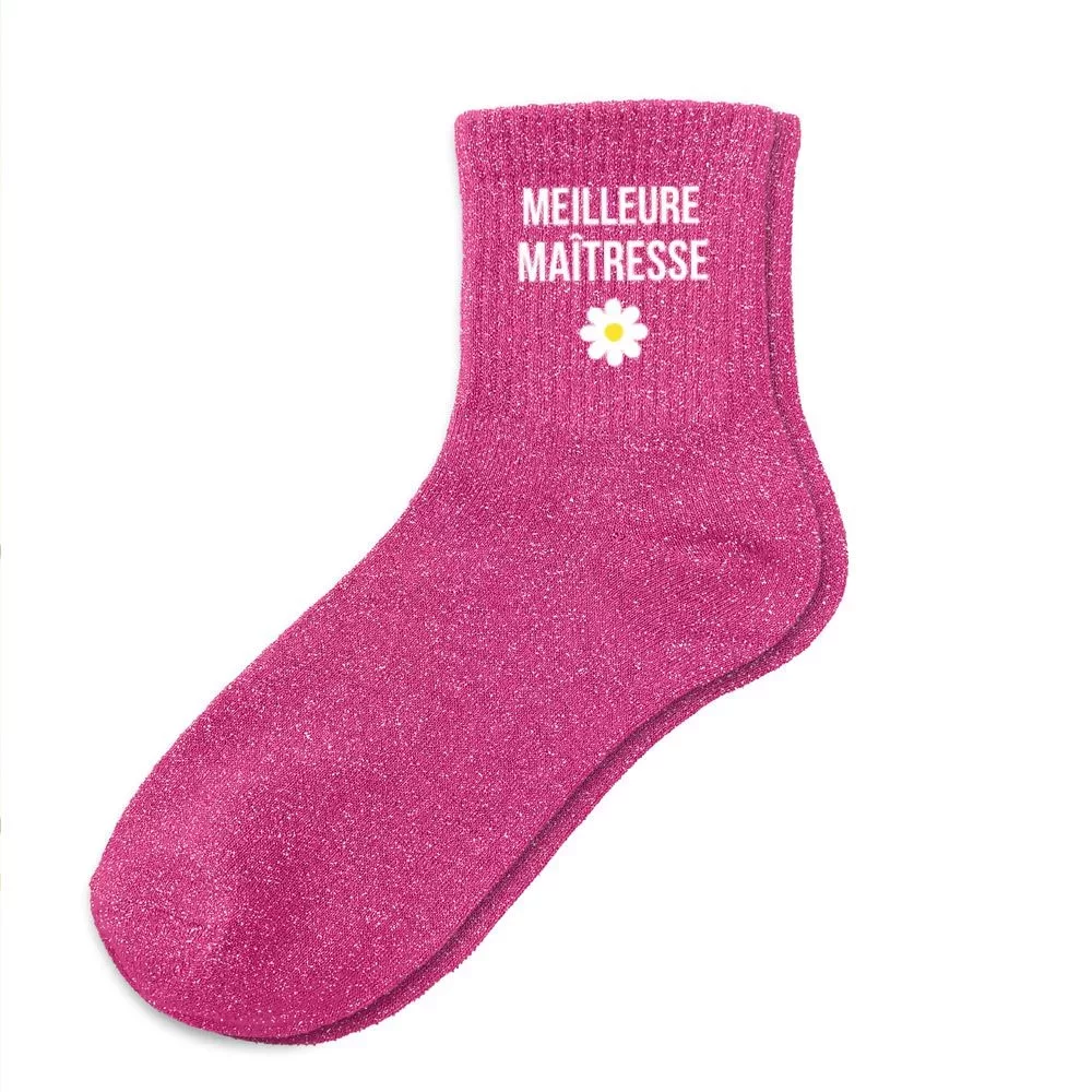 Chaussettes à paillettes Meilleure Maitresse