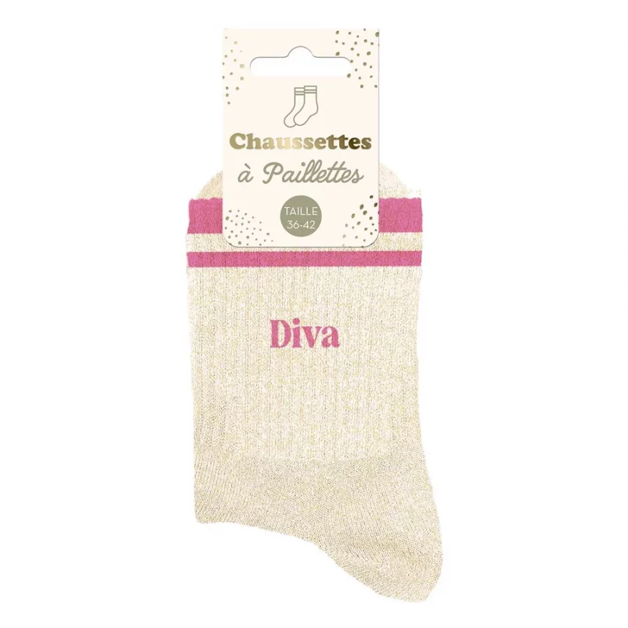 Chaussettes à paillettes sport Diva