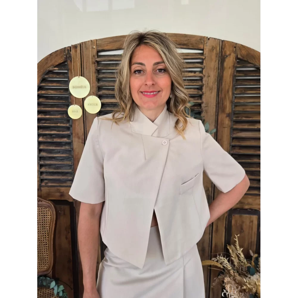 Veste Yaelle courte beige