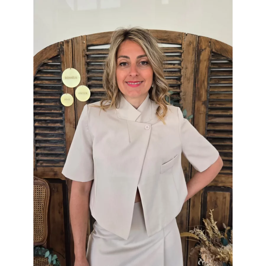 Veste Yaelle courte beige