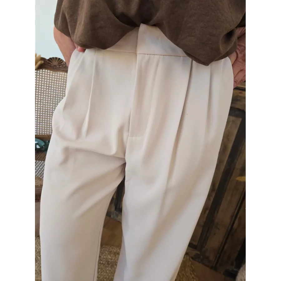 Pantalon tailleur Bernard beige