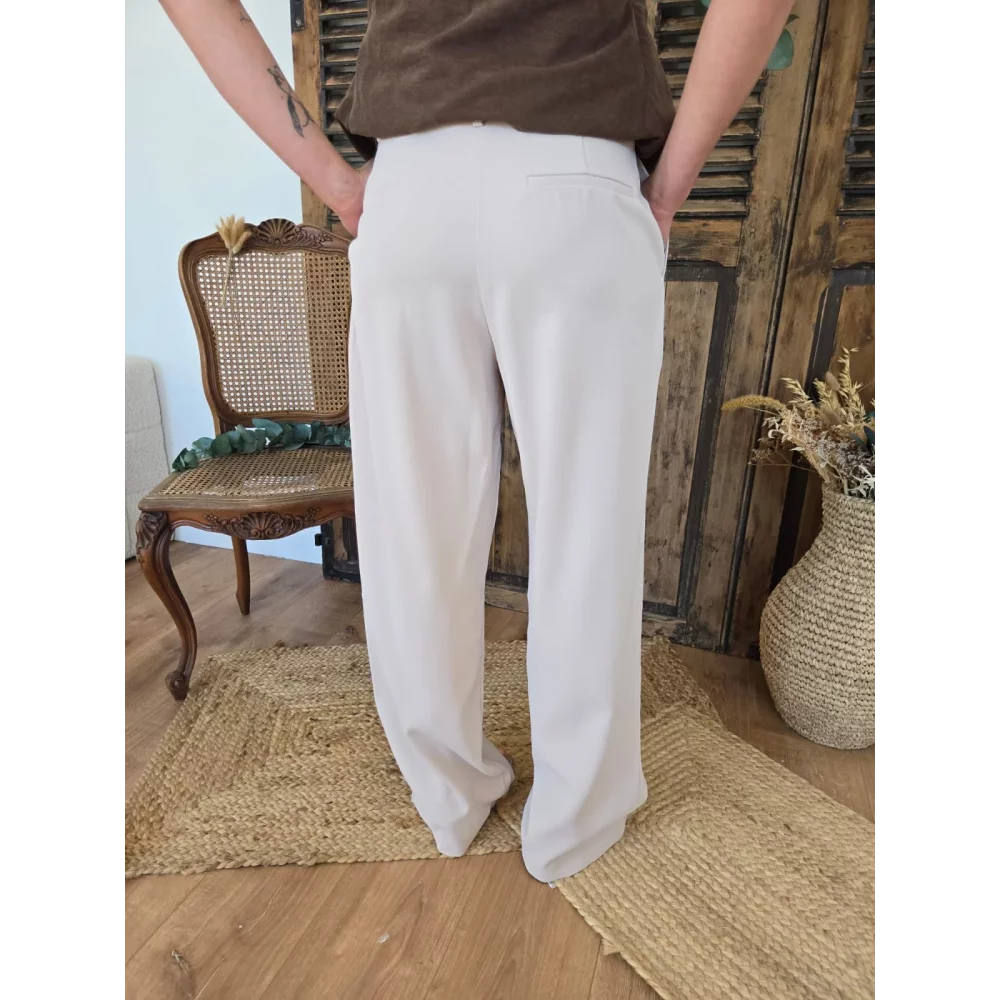 Pantalon tailleur Bernard beige