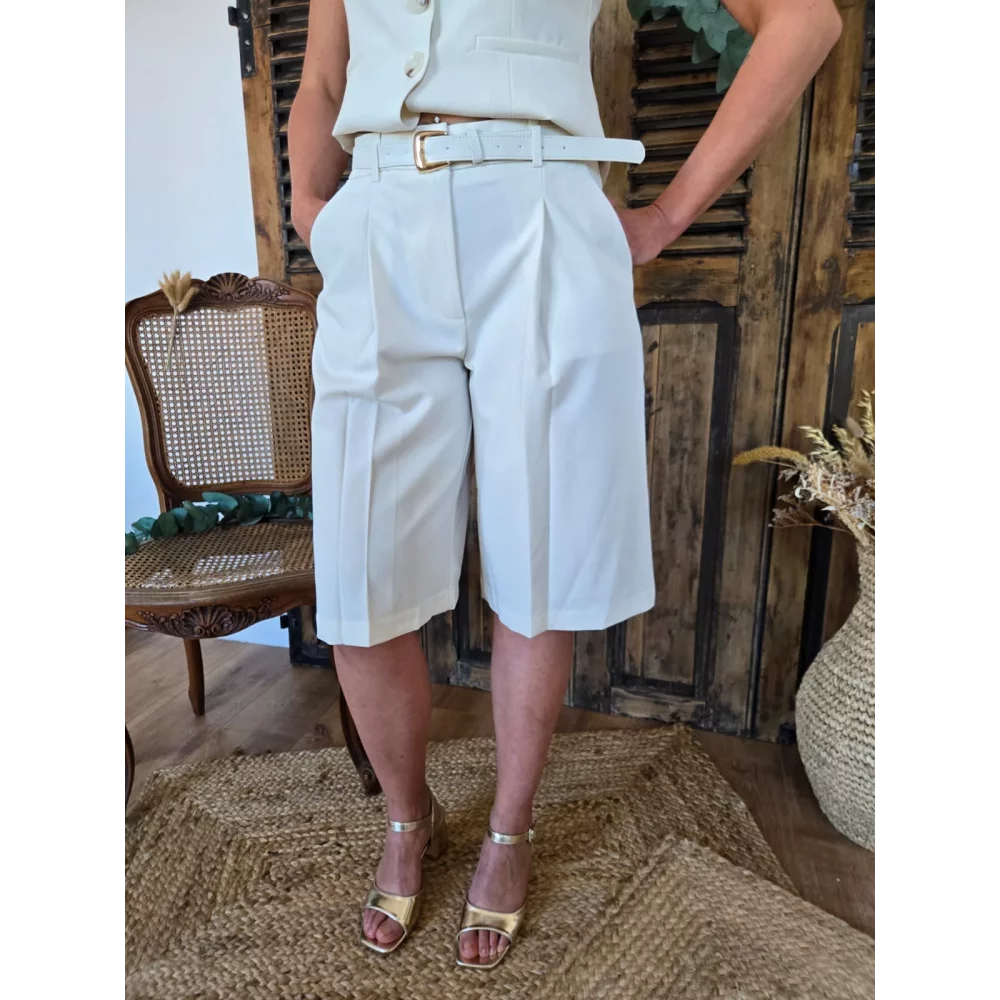 Bermuda tailleur Pacôme ecru