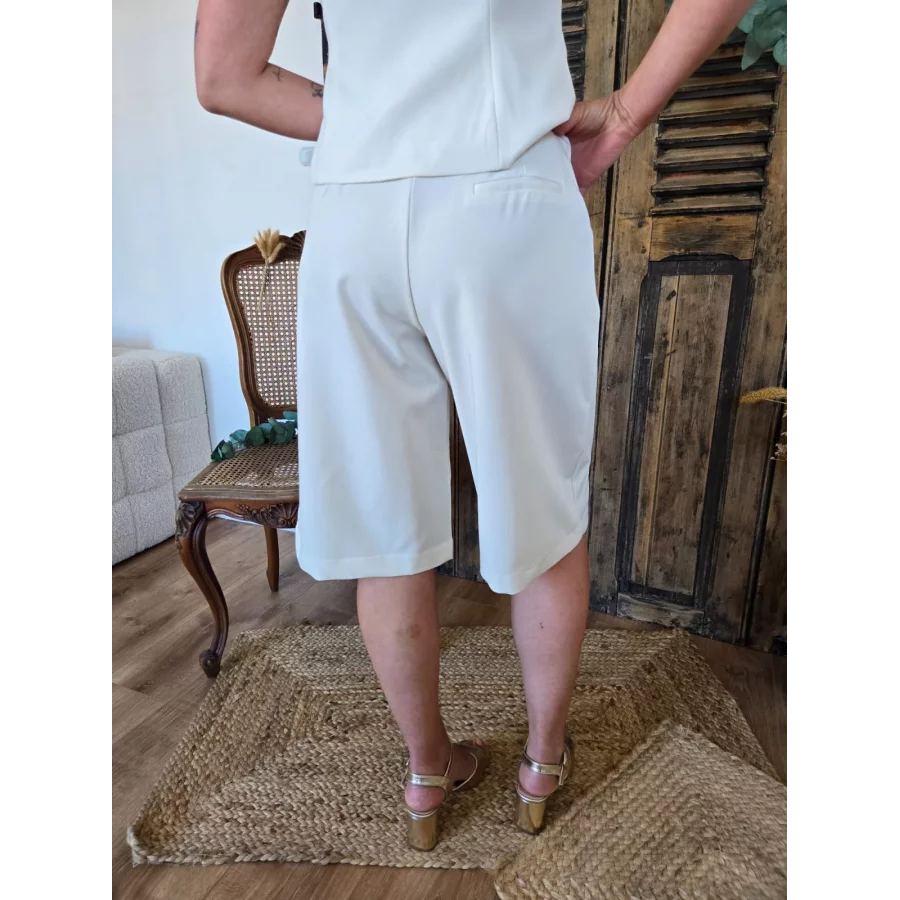 Bermuda tailleur Pacôme ecru