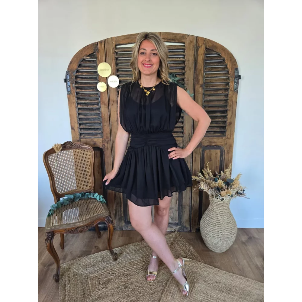 Robe Alexia voile noir