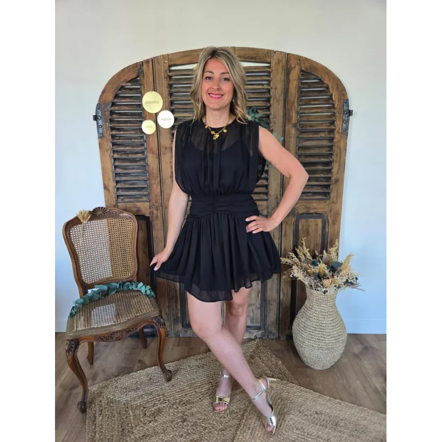 Robe Alexia voile noir