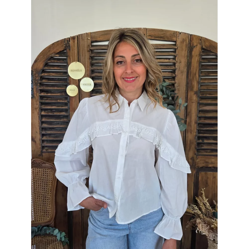 Chemise Flora dos nu blanc