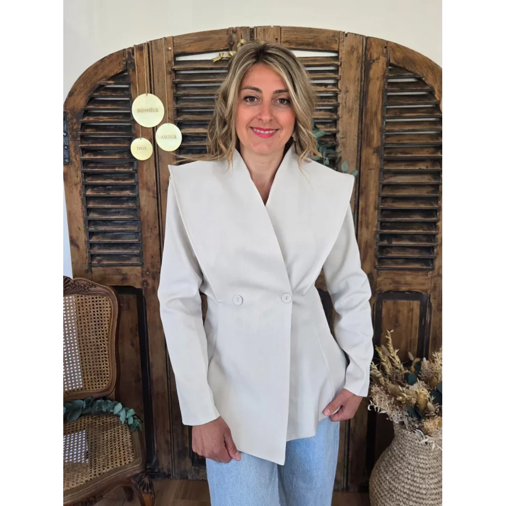 Veste Maud beige epaulettes