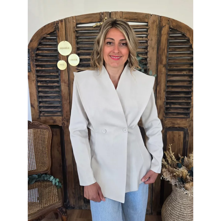 Veste Maud beige epaulettes
