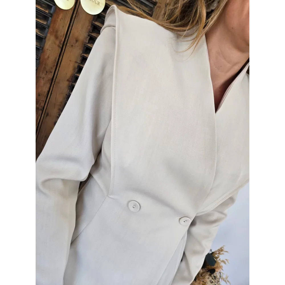 Veste Maud beige epaulettes