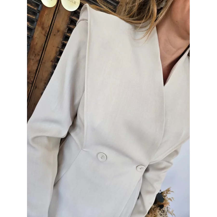 Veste Maud beige epaulettes
