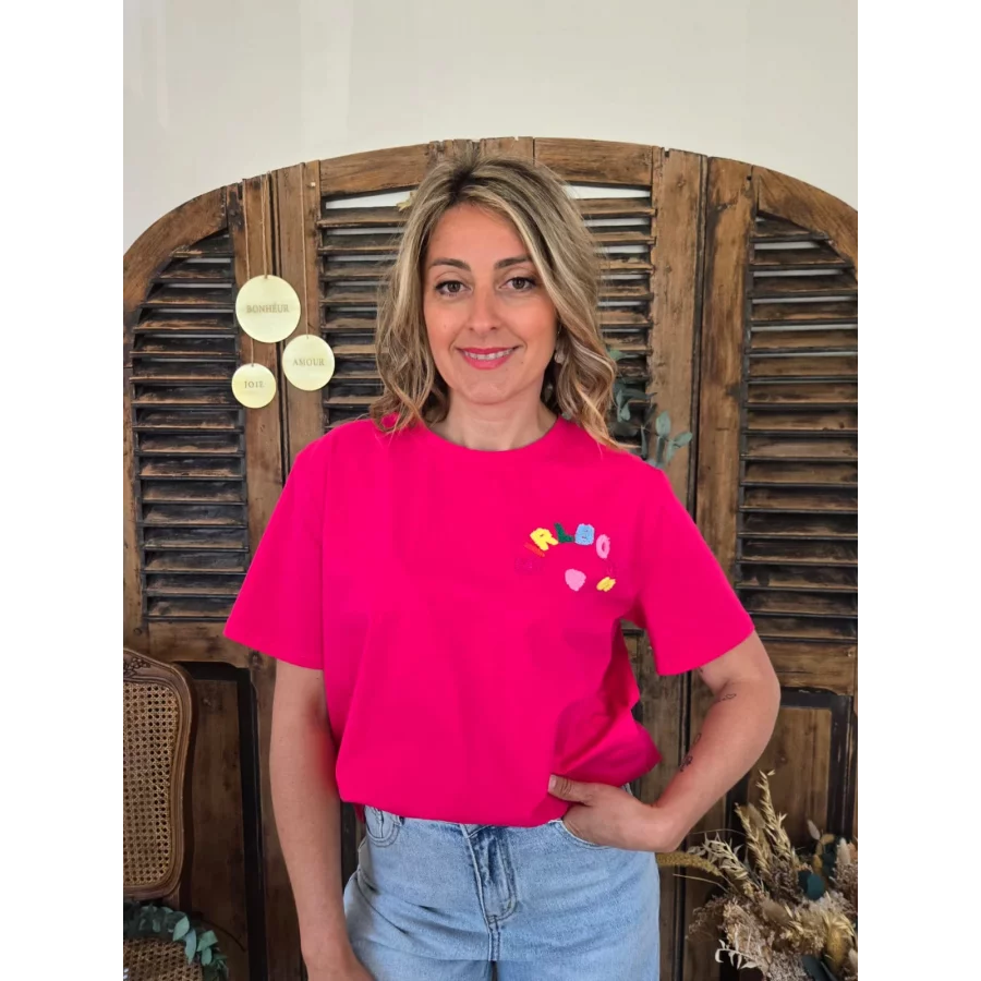 T-shirt fuchsia GIRLBOSS