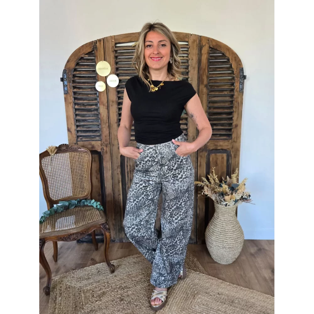 Jean leopard balloon/barrel