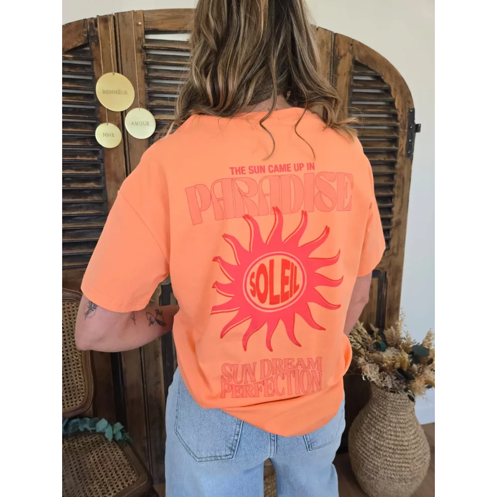 T-shirt Soleil orange
