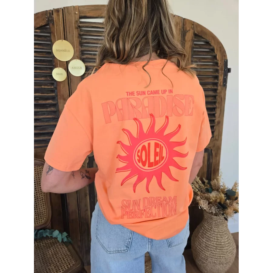 T-shirt Soleil orange