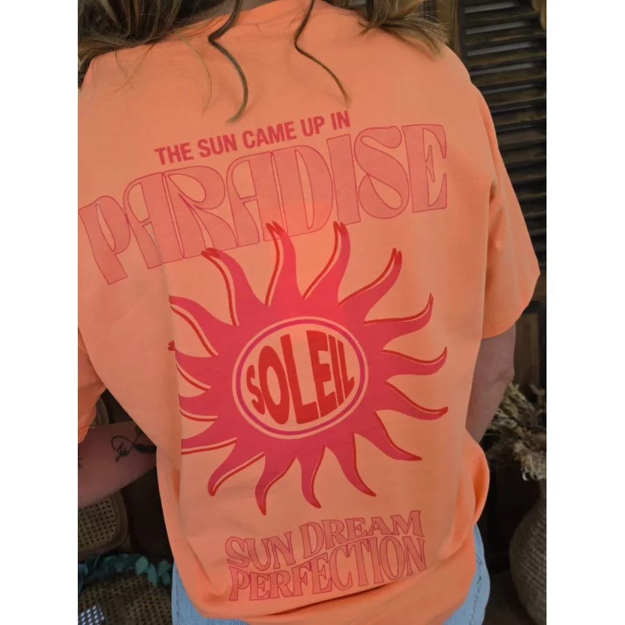 T-shirt Soleil orange