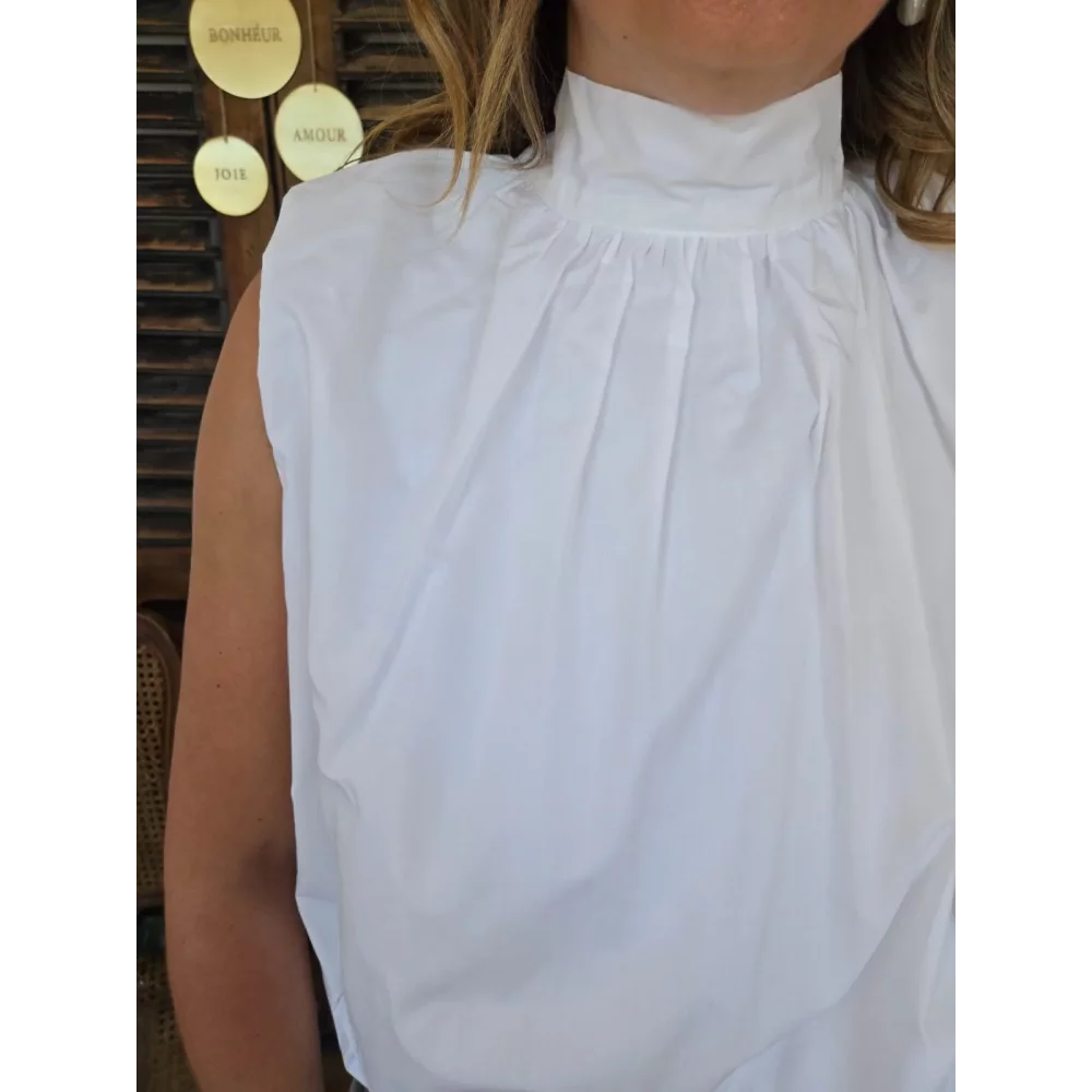 Blouse Nina dos nu blanc