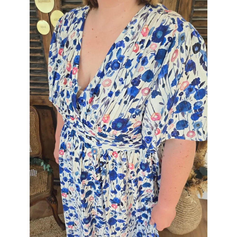 Robe longue Emmy bleu roy